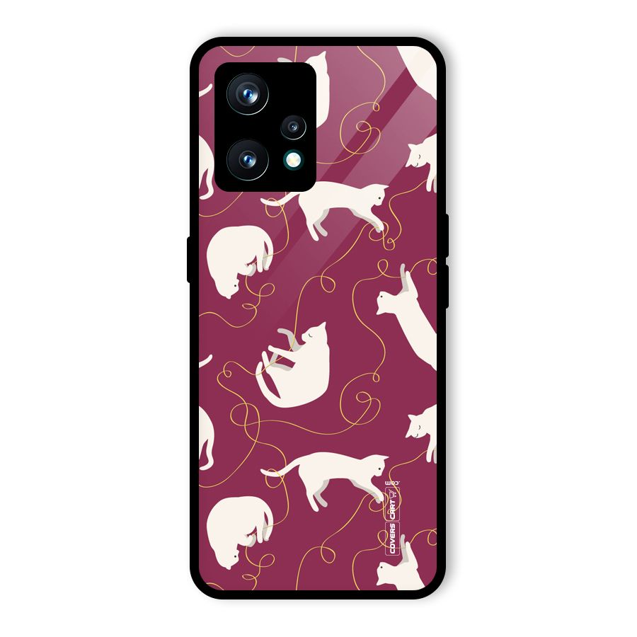 Lazy Kitty Glass Back Case for Realme 9 Pro Plus 5G