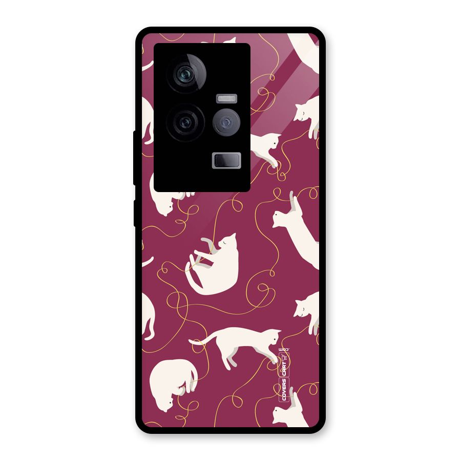 Lazy Kitty Glass Back Case for Vivo iQOO 11 5G