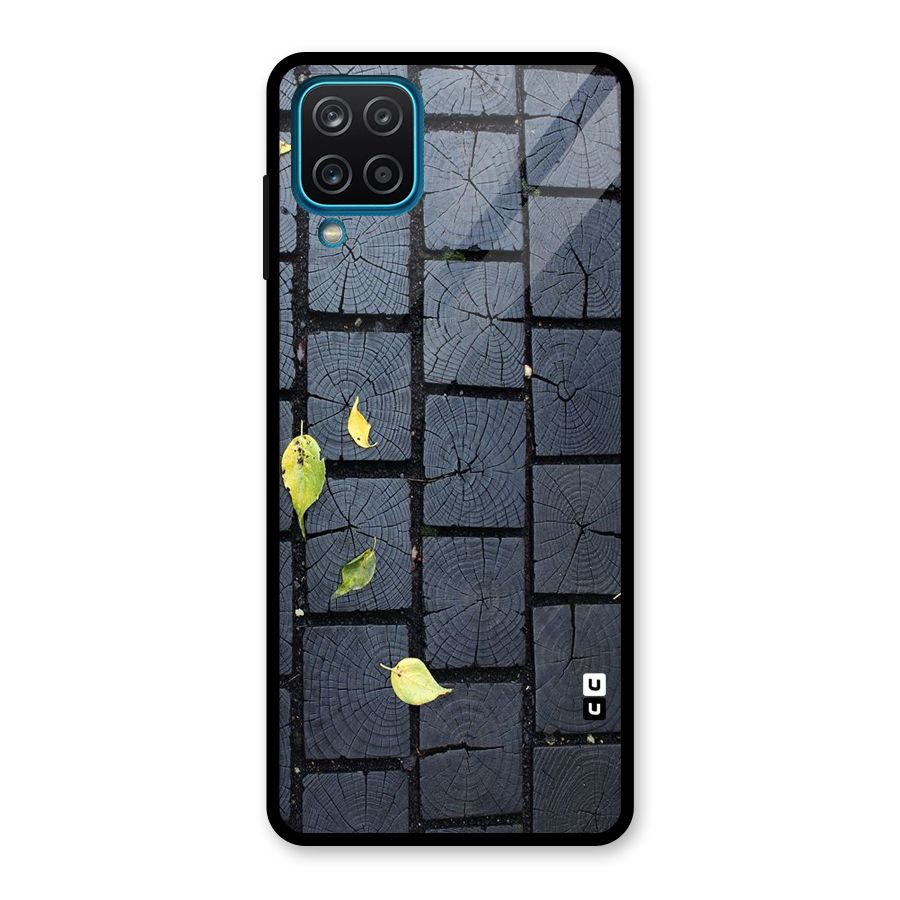 Leaf On Floor Glass Back Case for Galaxy A12
