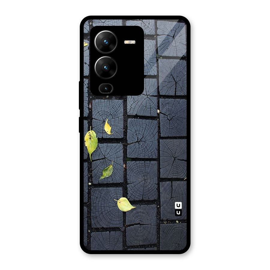 Leaf On Floor Glass Back Case for Vivo V25 Pro