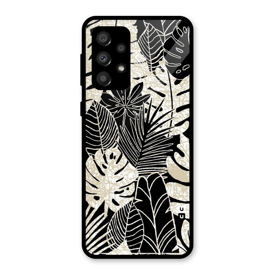Leaf Pattern Glass Back Case for Galaxy A32