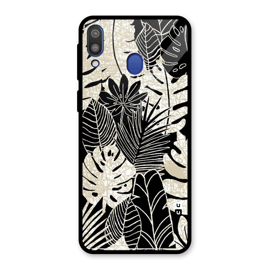 Leaf Pattern Glass Back Case for Galaxy M20