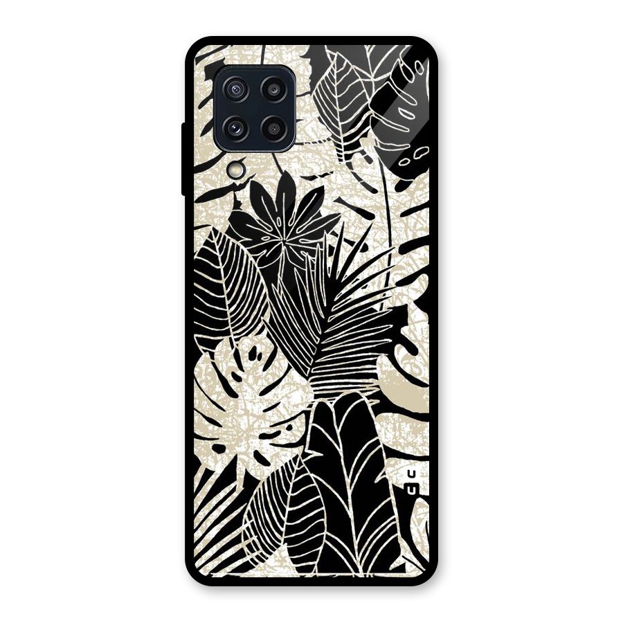 Leaf Pattern Glass Back Case for Galaxy M32