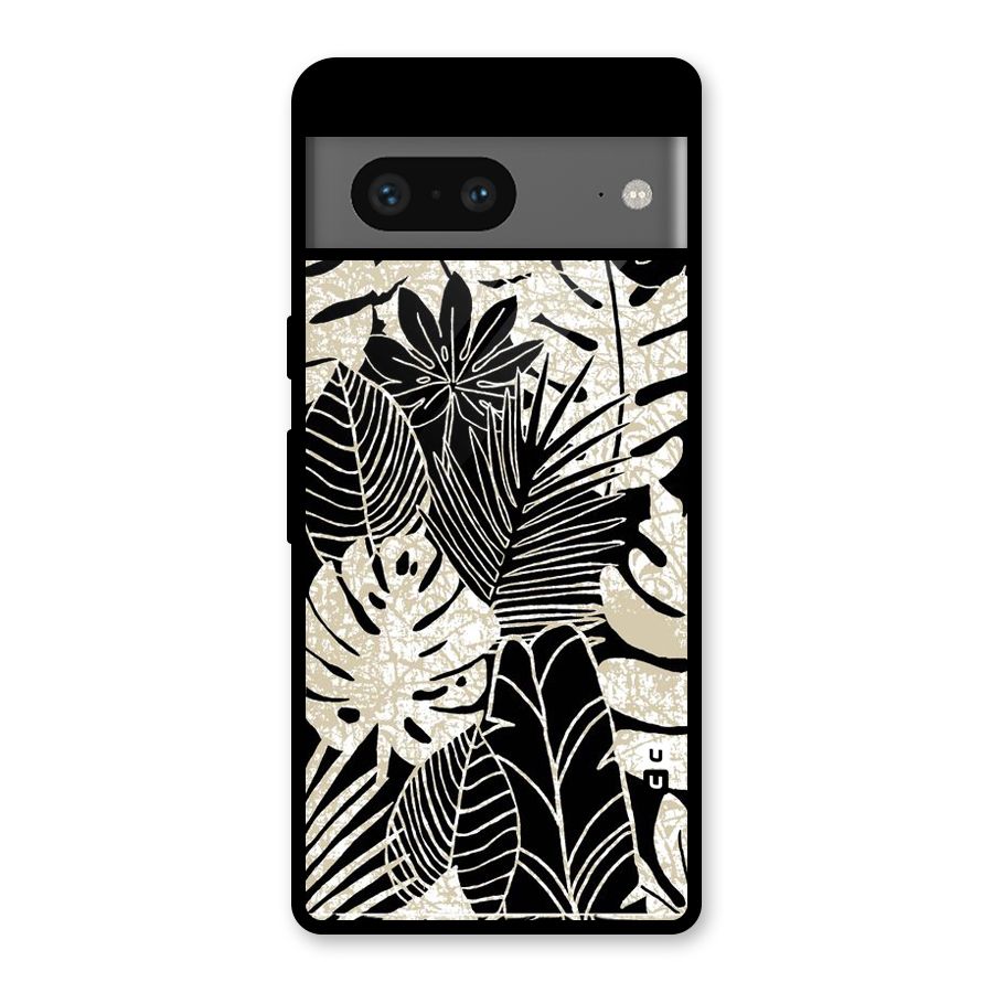 Leaf Pattern Glass Back Case for Google Pixel 7