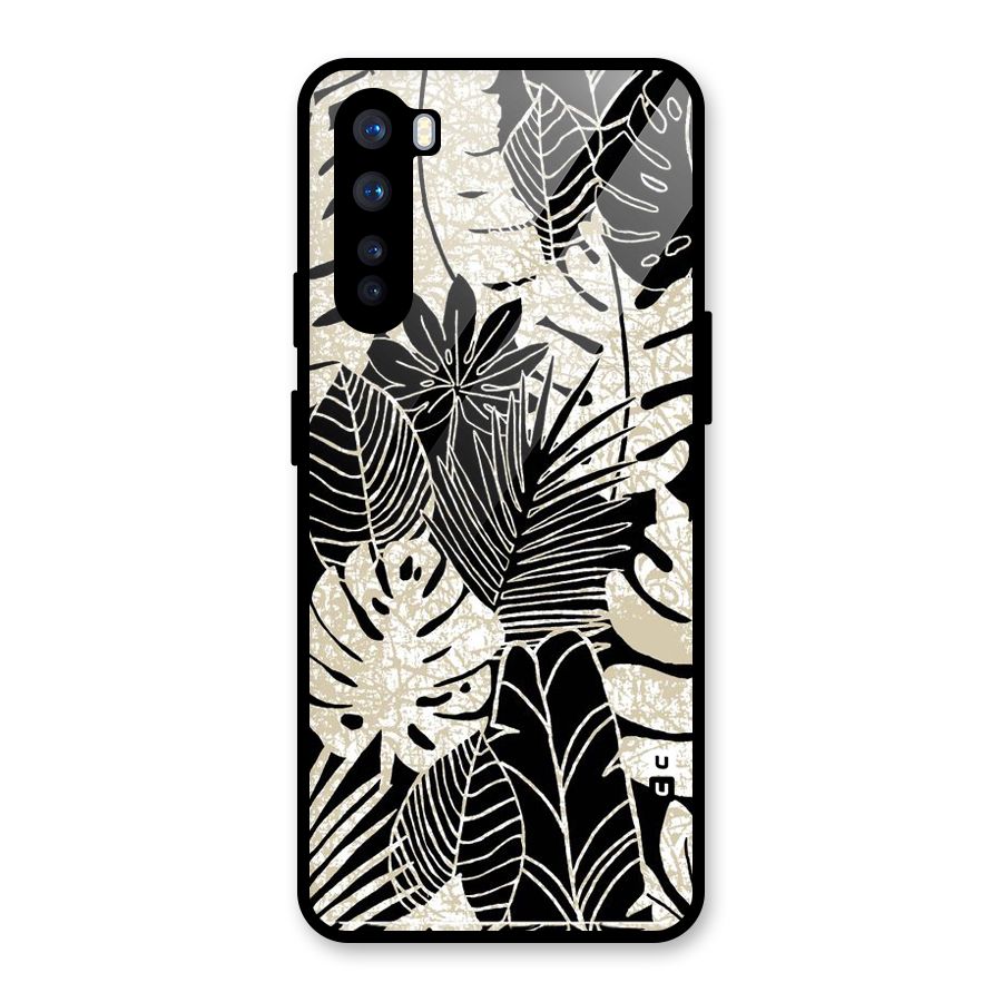 Leaf Pattern Glass Back Case for OnePlus Nord