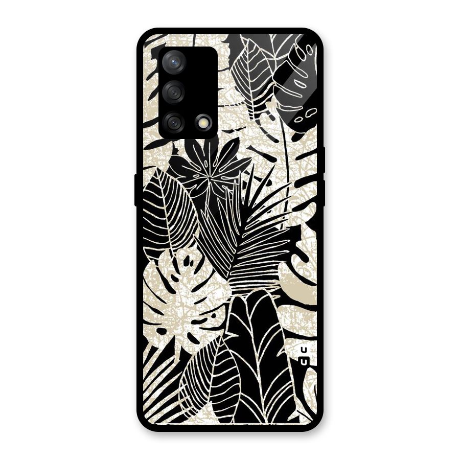 Leaf Pattern Glass Back Case for Oppo F19