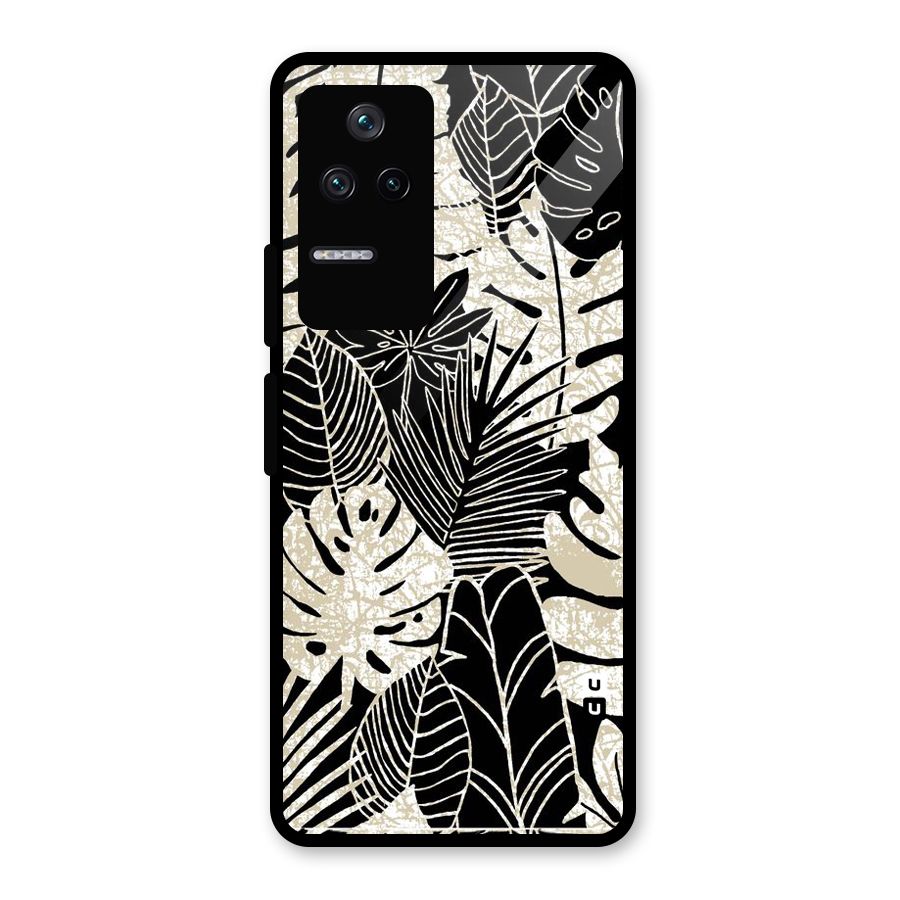 Leaf Pattern Glass Back Case for Poco F4 5G
