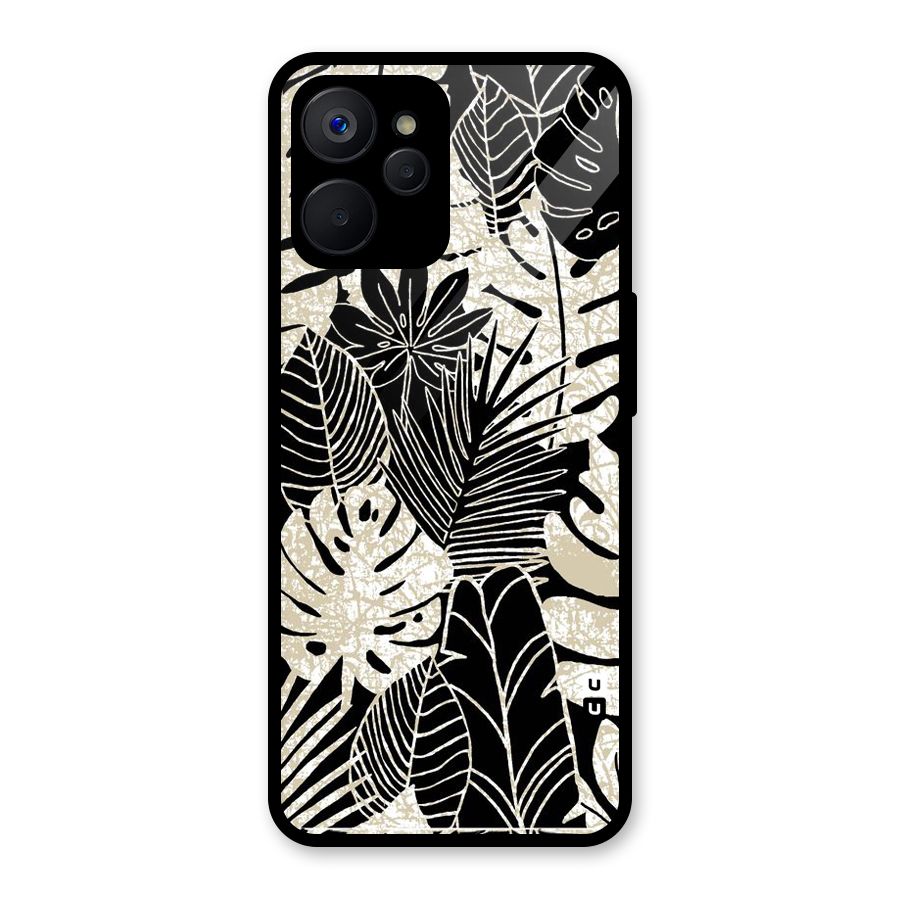Leaf Pattern Glass Back Case for Realme 9i 5G