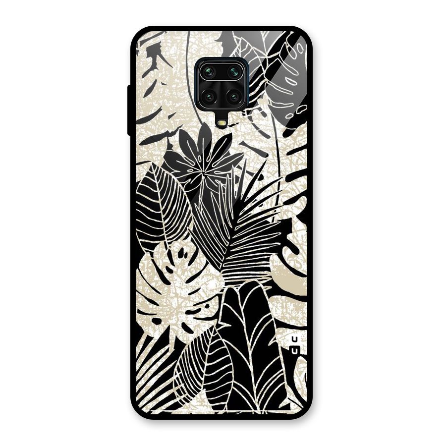 Leaf Pattern Glass Back Case for Redmi Note 9 Pro Max