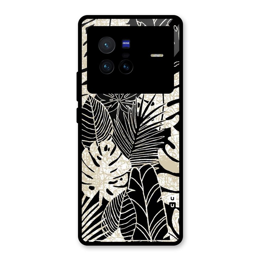 Leaf Pattern Glass Back Case for Vivo X80