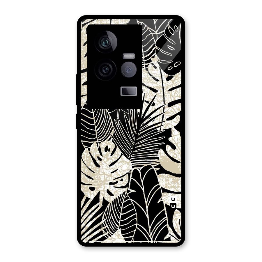 Leaf Pattern Glass Back Case for Vivo iQOO 11 5G