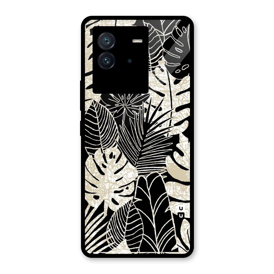 Leaf Pattern Glass Back Case for Vivo iQOO Neo 6 5G