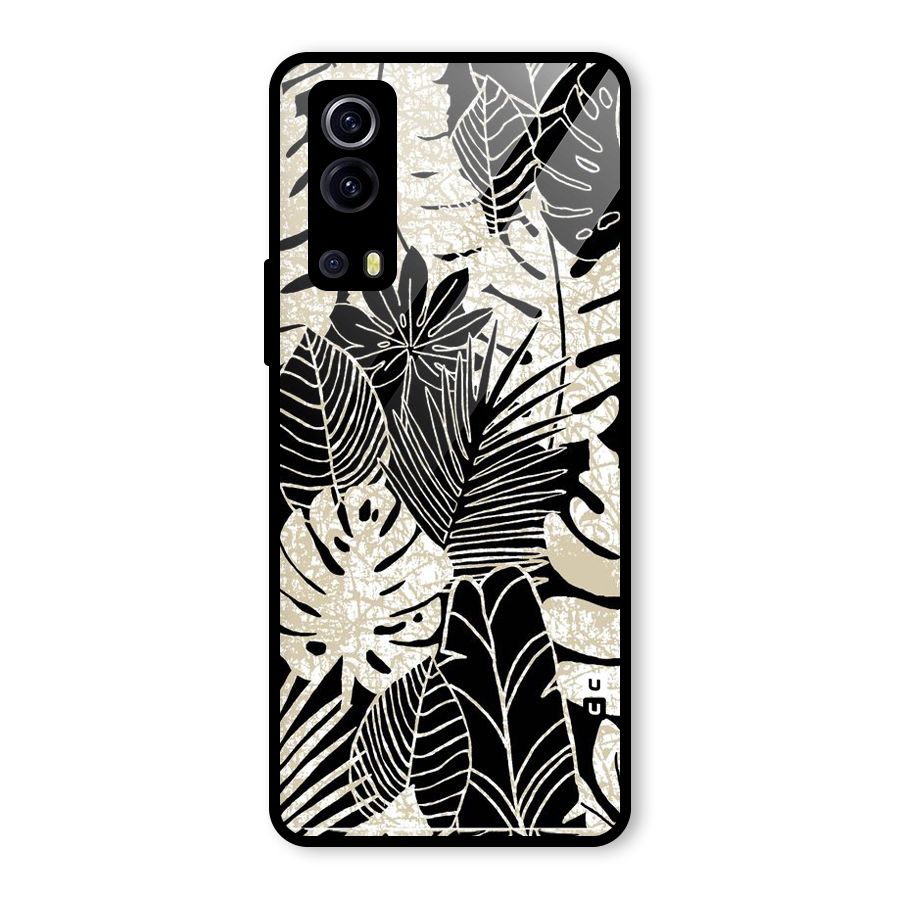 Leaf Pattern Glass Back Case for Vivo iQOO Z3
