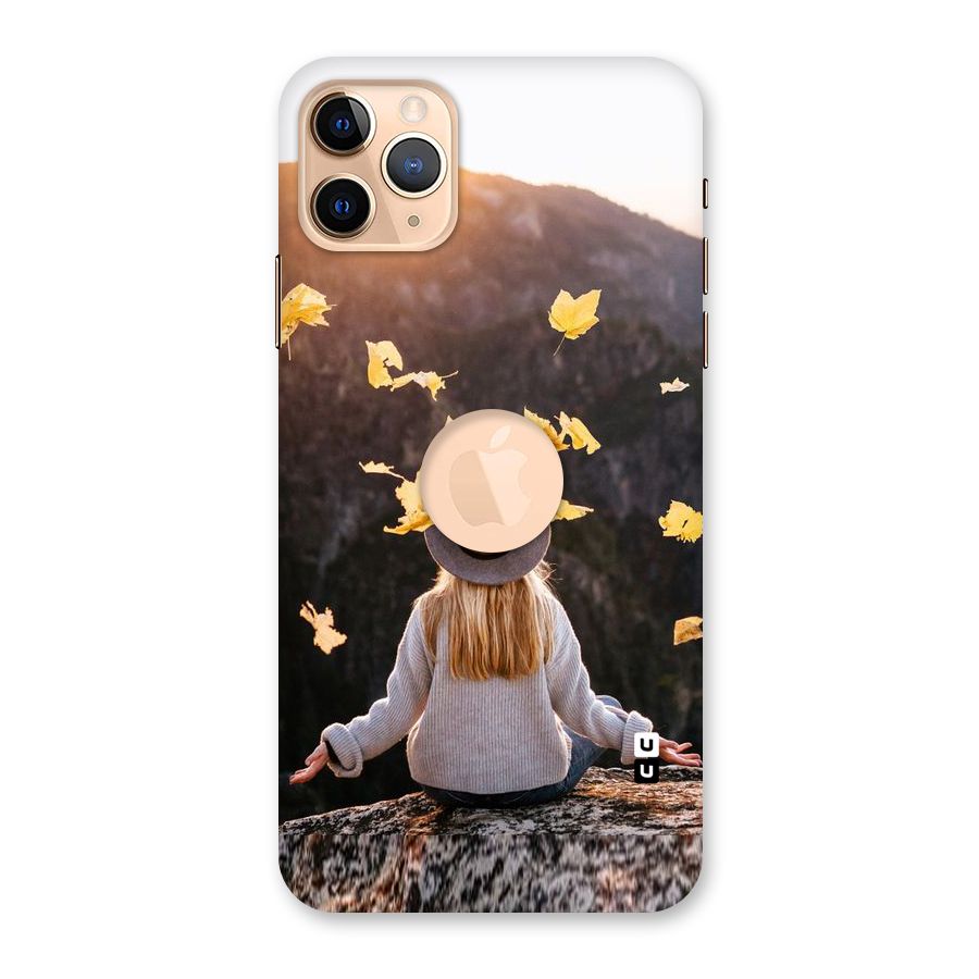 Leaf Rain Sunset Back Case for iPhone 11 Pro Max Logo Cut