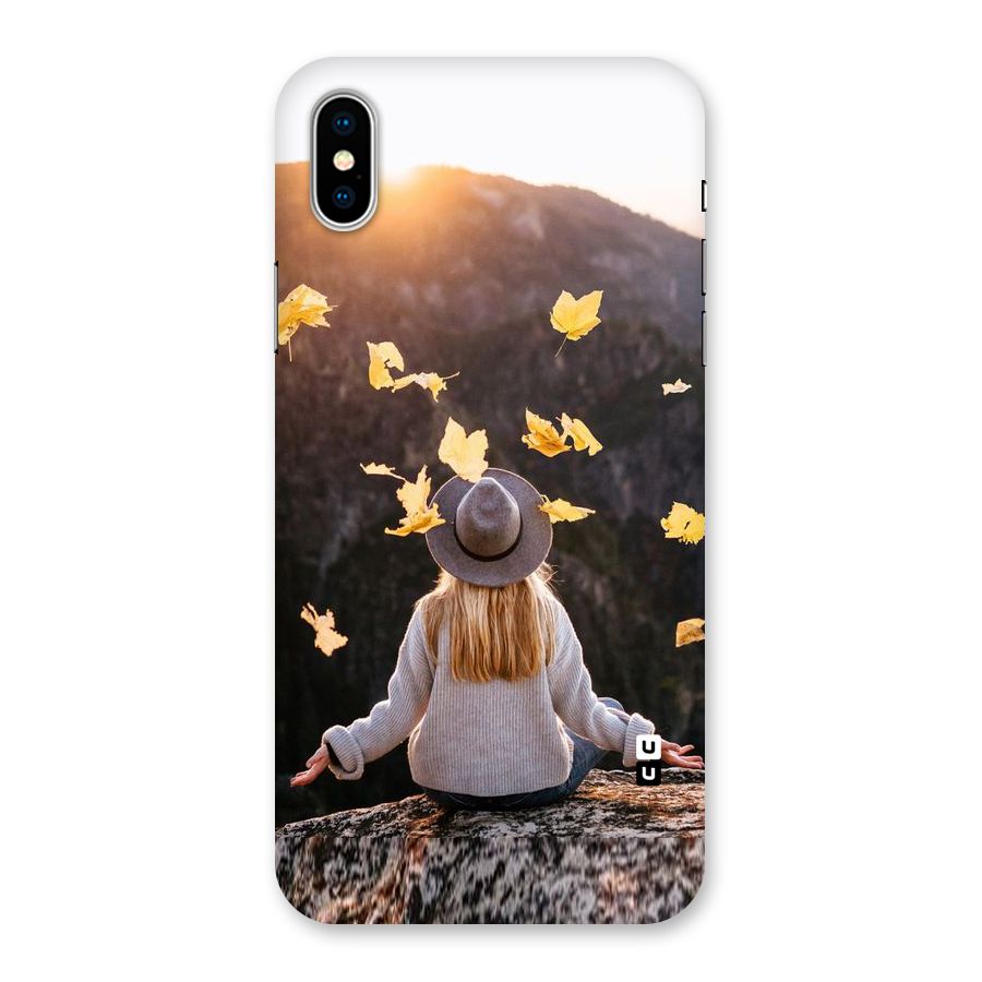 Leaf Rain Sunset Back Case for iPhone X