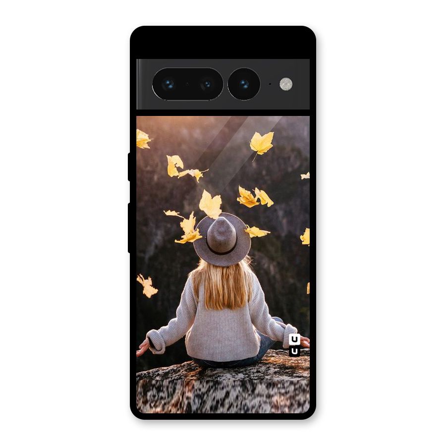 Leaf Rain Sunset Glass Back Case for Google Pixel 7 Pro