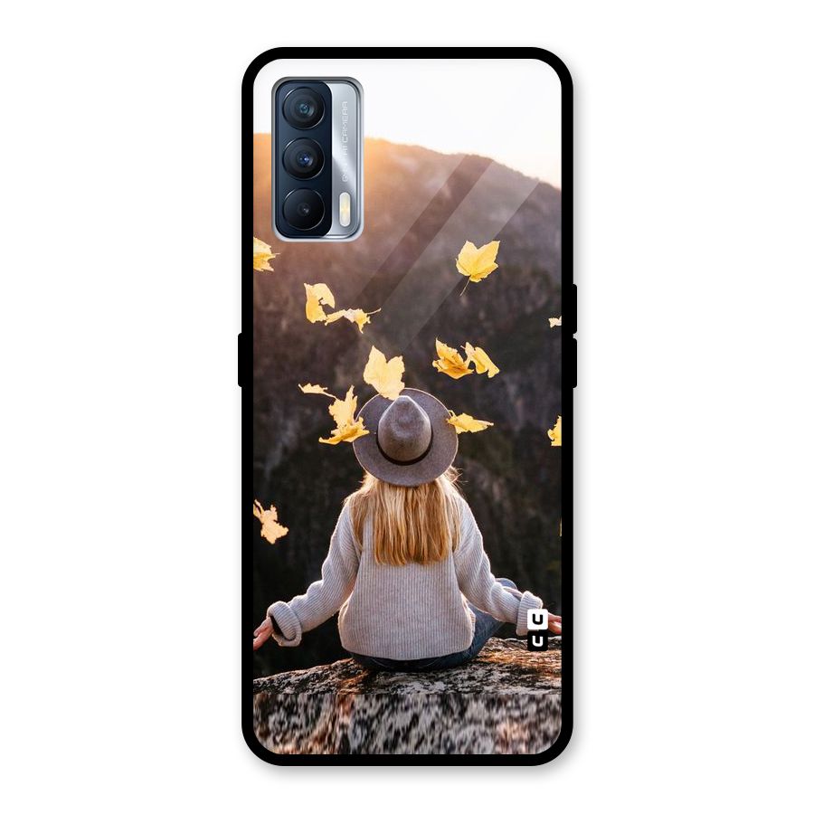 Leaf Rain Sunset Glass Back Case for Realme X7