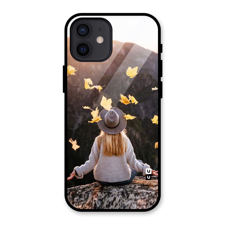 Leaf Rain Sunset Glass Back Case for iPhone 12