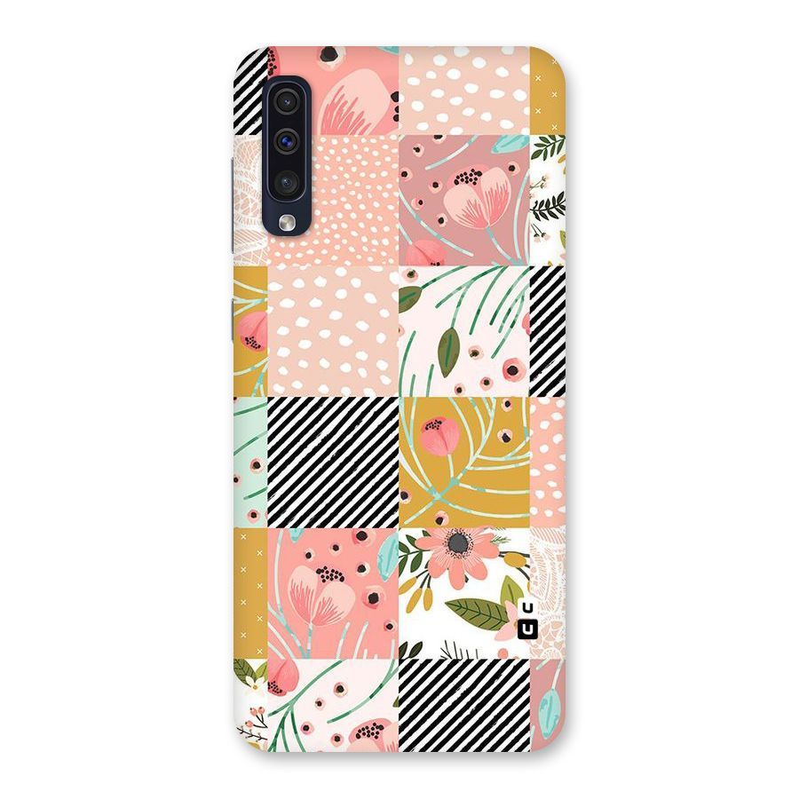 Leaf Stripe Polka Back Case for Galaxy A50