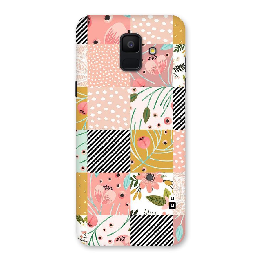 Leaf Stripe Polka Back Case for Galaxy A6 (2018)