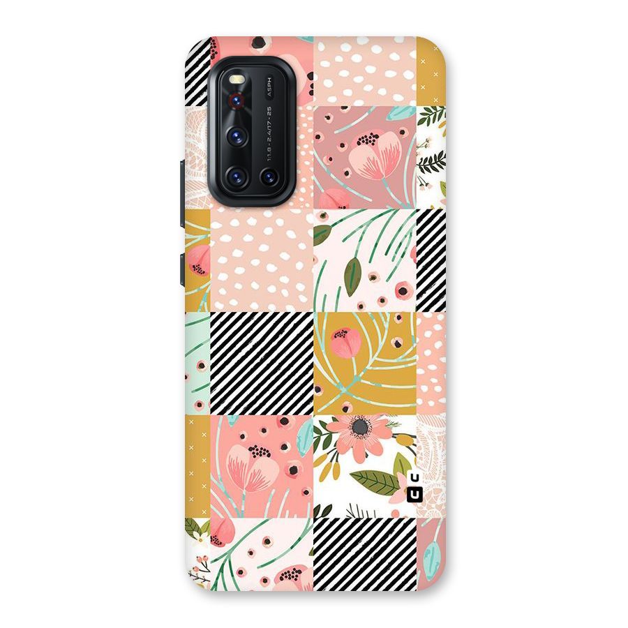 Leaf Stripe Polka Back Case for Vivo V19