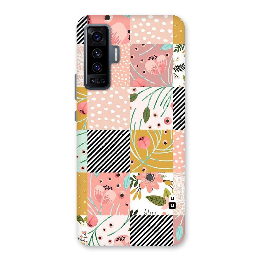 Leaf Stripe Polka Back Case for Vivo X50