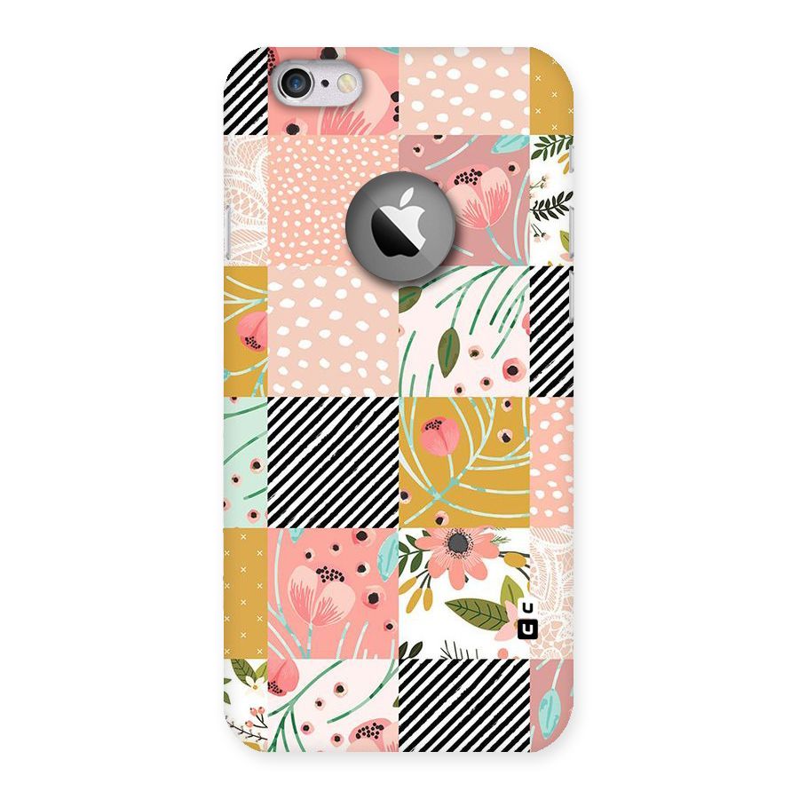 Leaf Stripe Polka Back Case for iPhone 6 Logo Cut