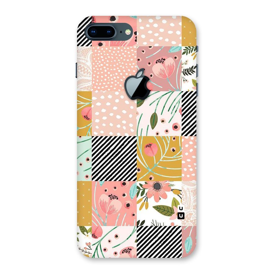 Leaf Stripe Polka Back Case for iPhone 7 Plus Apple Cut