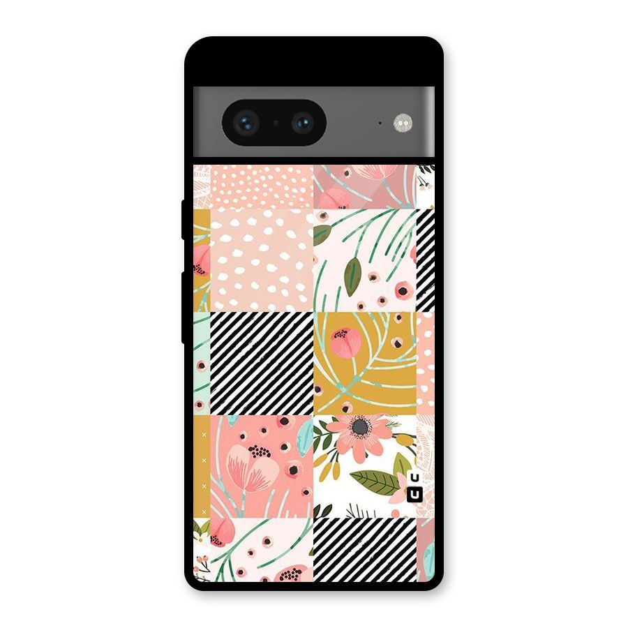 Leaf Stripe Polka Glass Back Case for Google Pixel 7