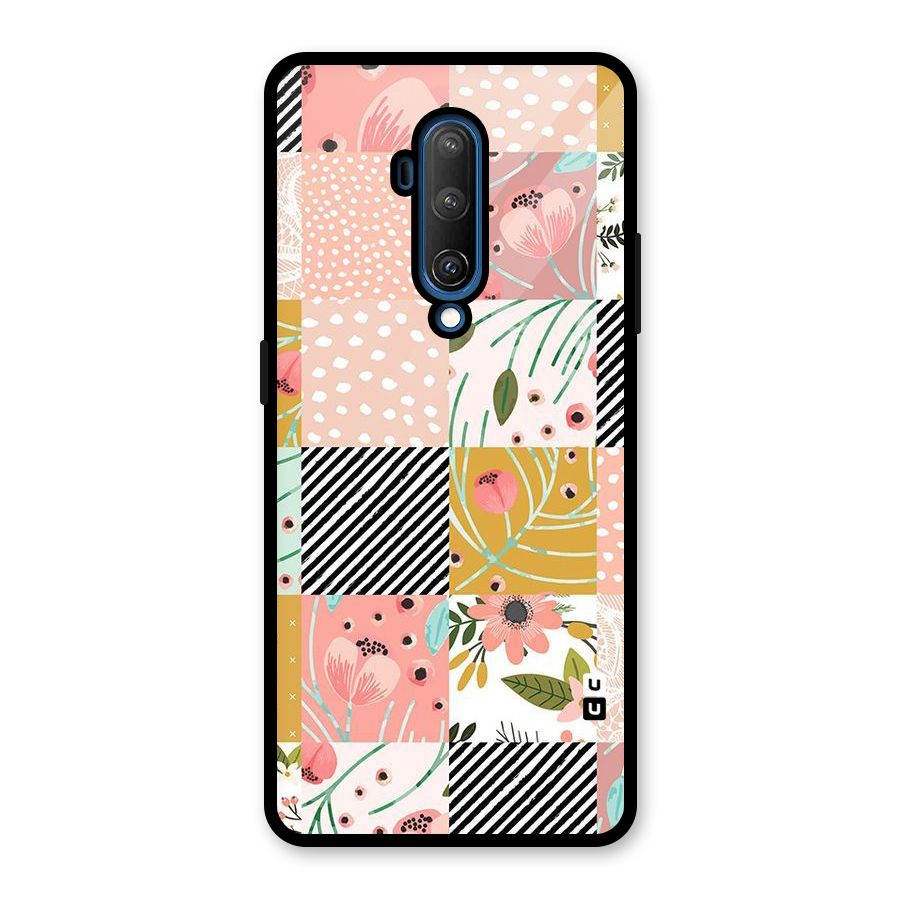 Leaf Stripe Polka Glass Back Case for OnePlus 7T Pro