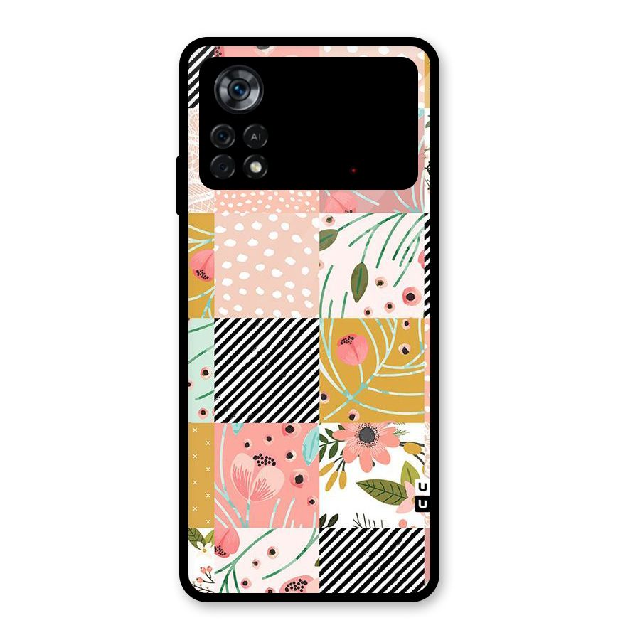 Leaf Stripe Polka Glass Back Case for Poco X4 Pro 5G