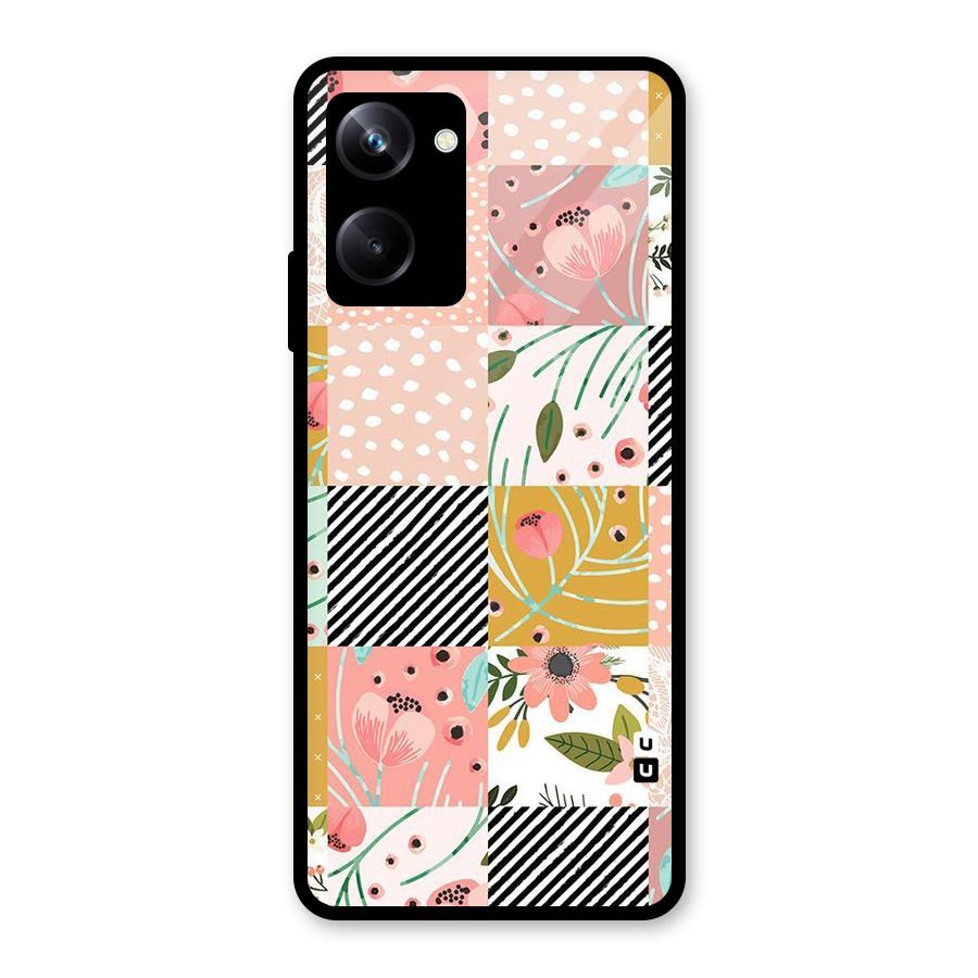 Leaf Stripe Polka Glass Back Case for Realme 10 Pro