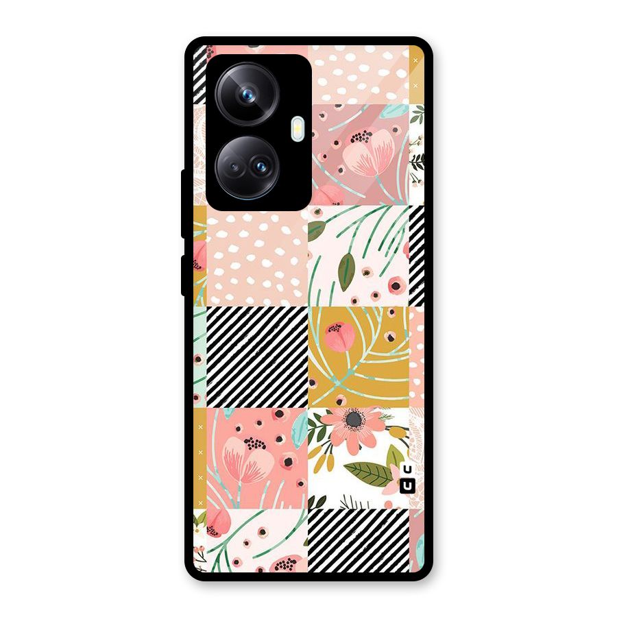 Leaf Stripe Polka Glass Back Case for Realme 10 Pro Plus