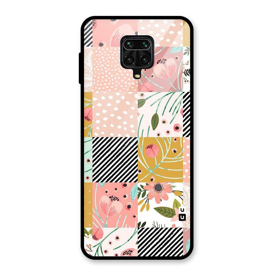 Leaf Stripe Polka Glass Back Case for Redmi Note 9 Pro