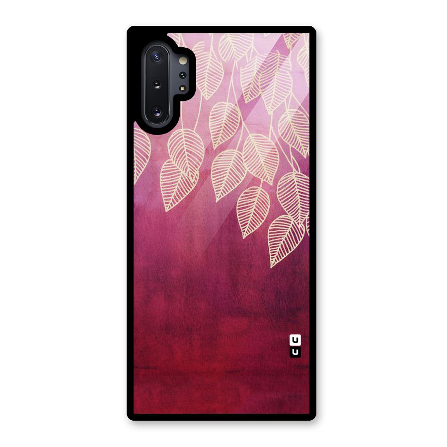 Leafy Outline Glass Back Case for Galaxy Note 10 Plus