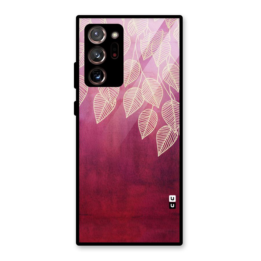 Leafy Outline Glass Back Case for Galaxy Note 20 Ultra 5G