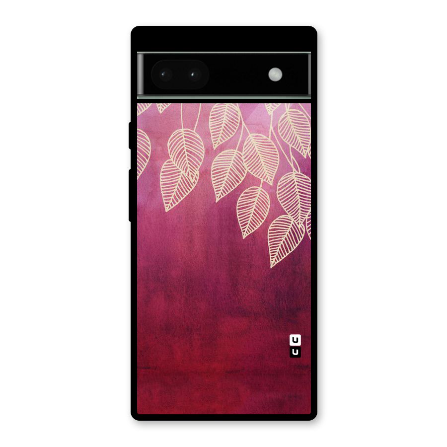 Leafy Outline Glass Back Case for Google Pixel 6a