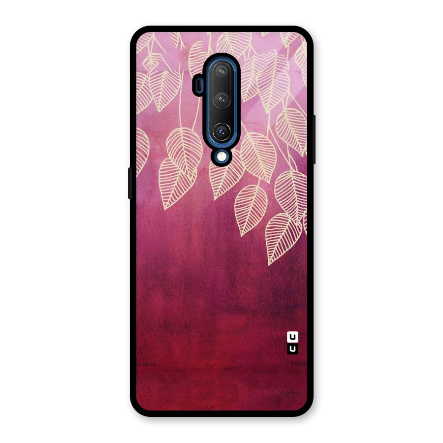 Leafy Outline Glass Back Case for OnePlus 7T Pro