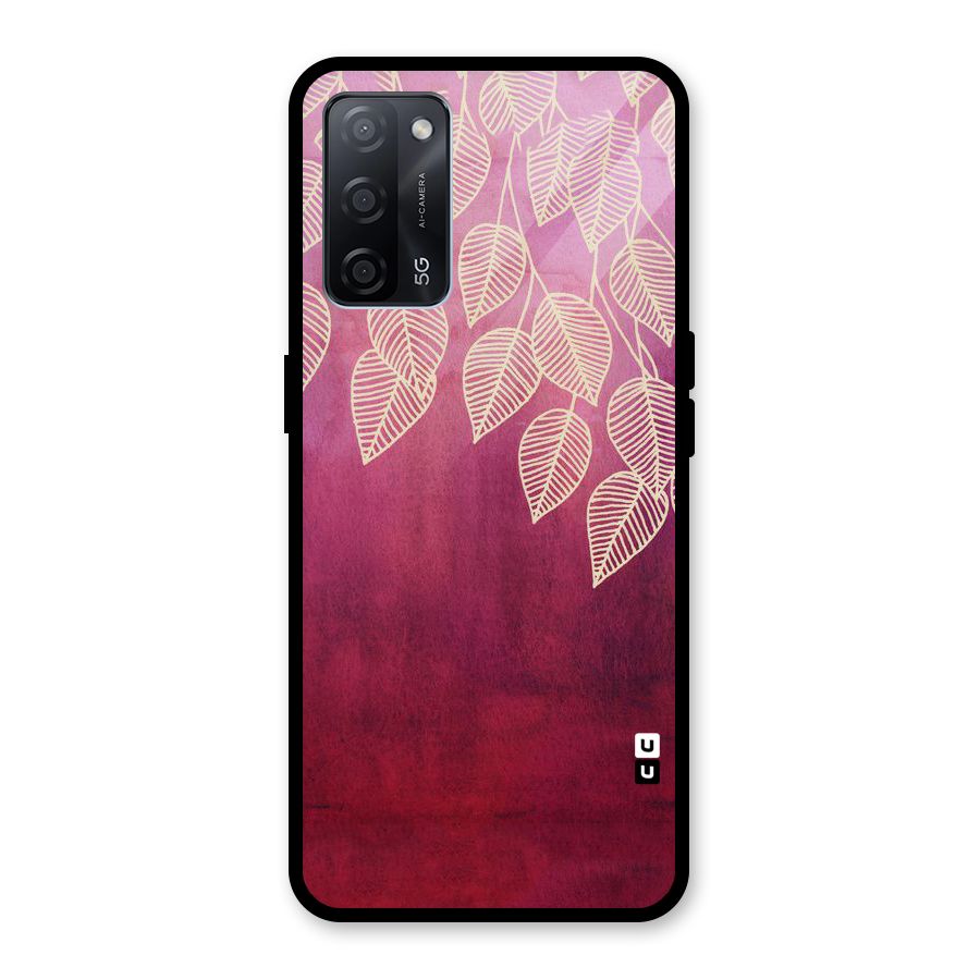 Leafy Outline Glass Back Case for Oppo A53s 5G