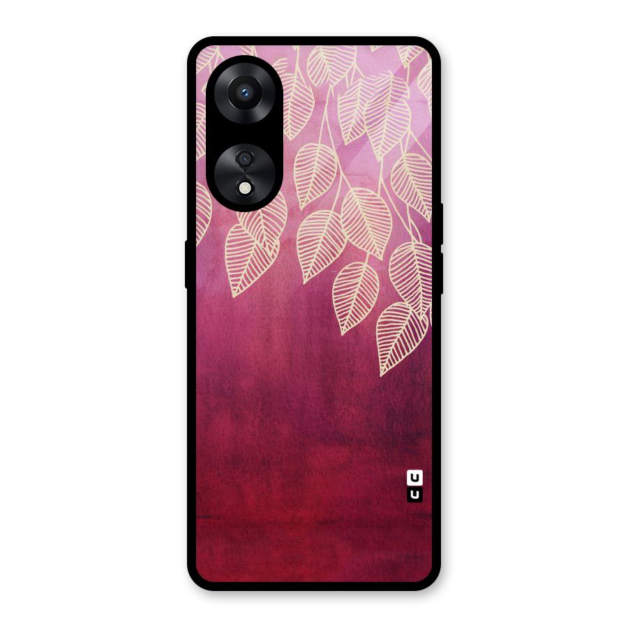 Leafy Outline Glass Back Case for Oppo A78