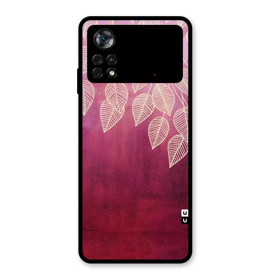Leafy Outline Glass Back Case for Poco X4 Pro 5G