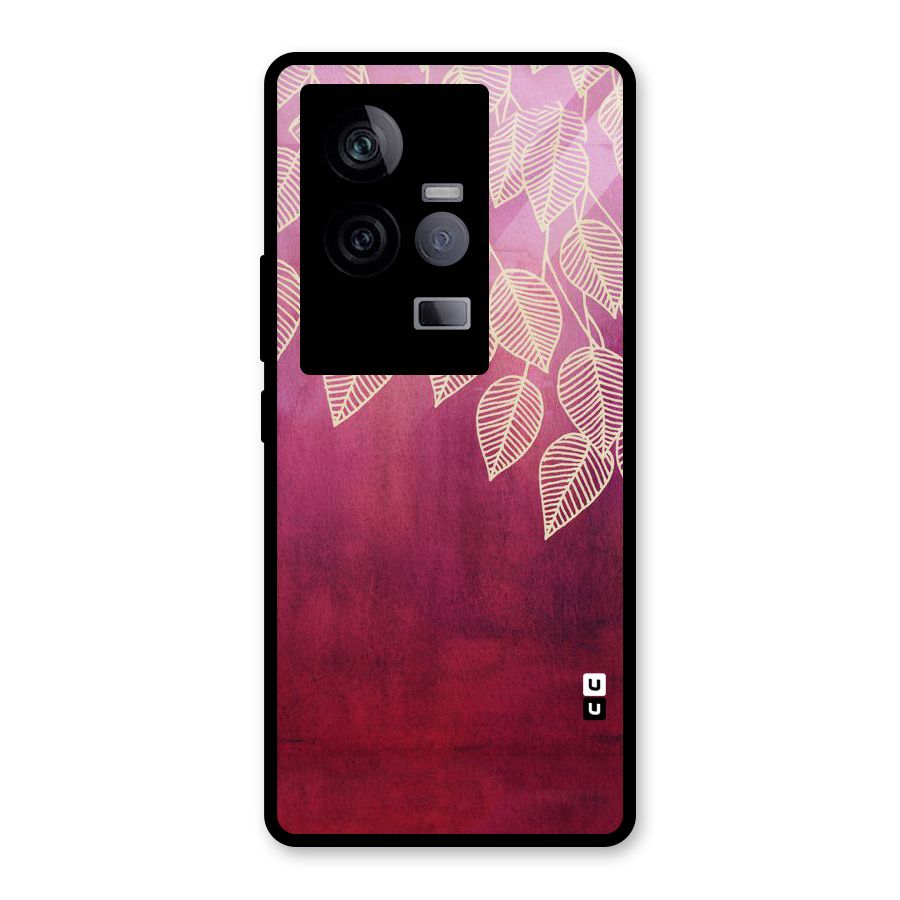 Leafy Outline Glass Back Case for Vivo iQOO 11 5G