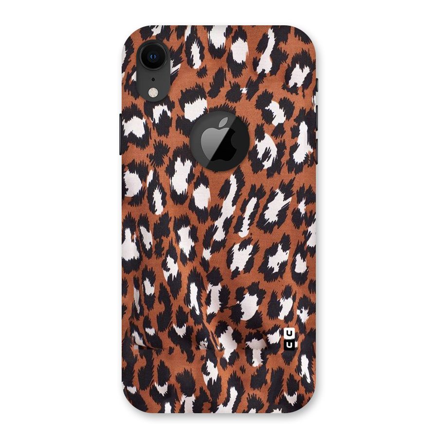 Leapord Design Back Case for iPhone XR Logo Cut