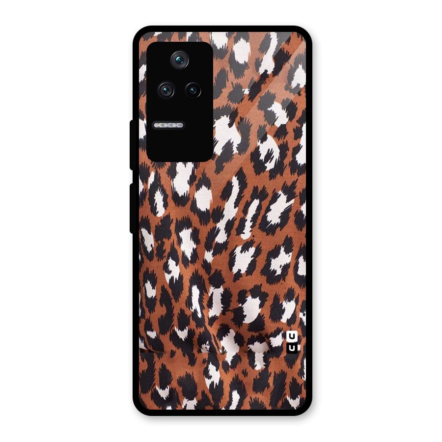 Leapord Design Glass Back Case for Poco F4 5G
