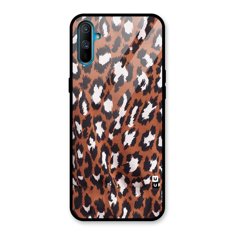 Leapord Design Glass Back Case for Realme C3
