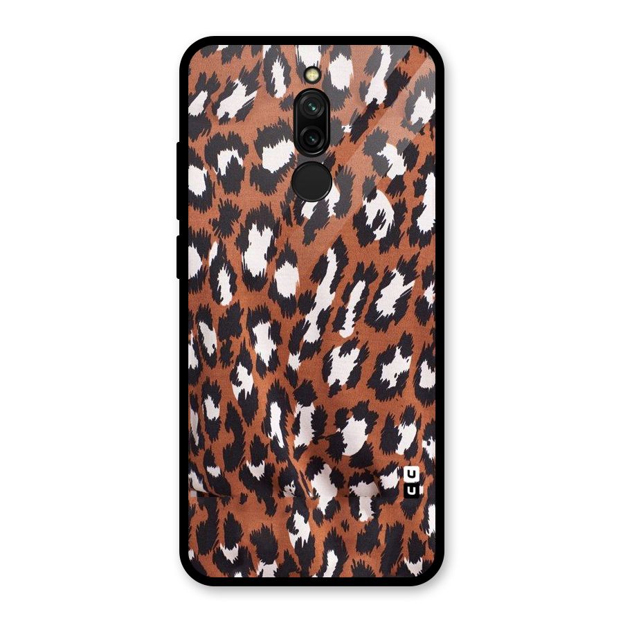 Leapord Design Glass Back Case for Redmi 8