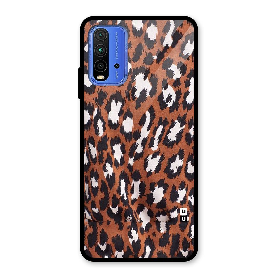 Leapord Design Glass Back Case for Redmi 9 Power