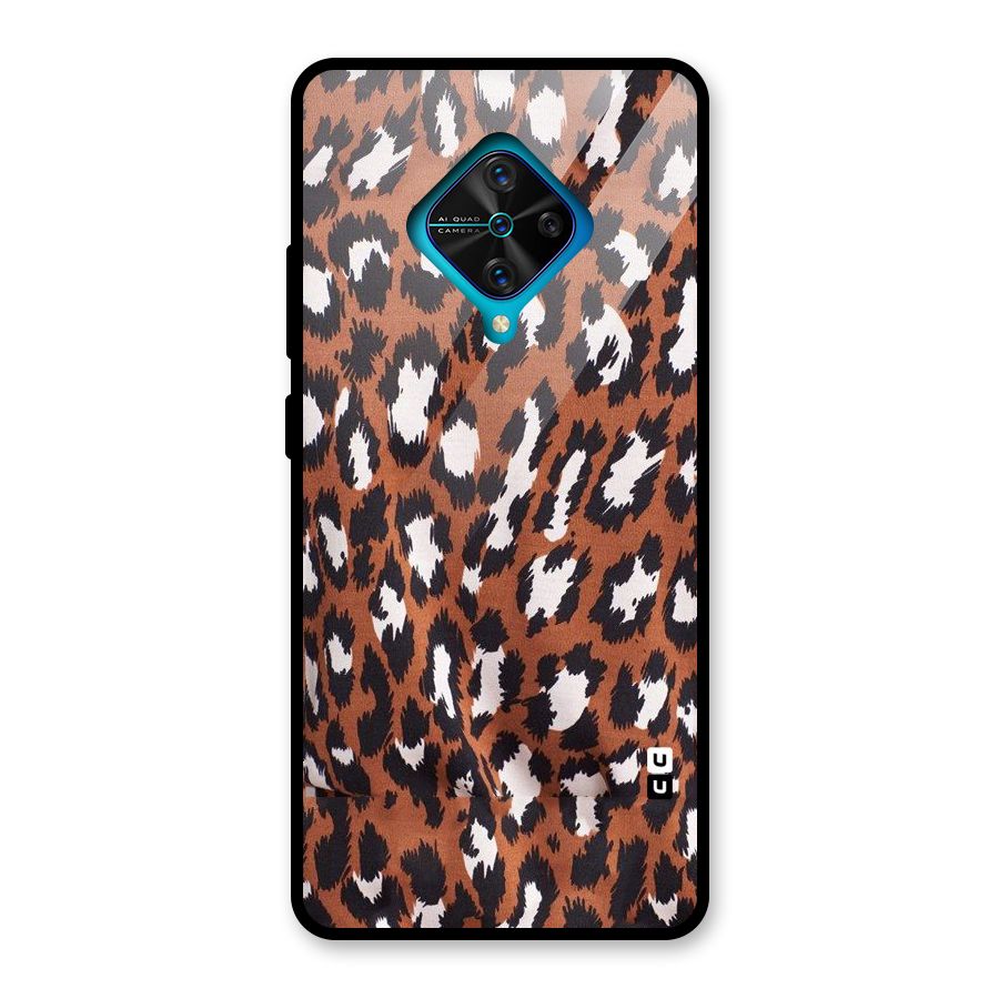 Leapord Design Glass Back Case for Vivo S1 Pro
