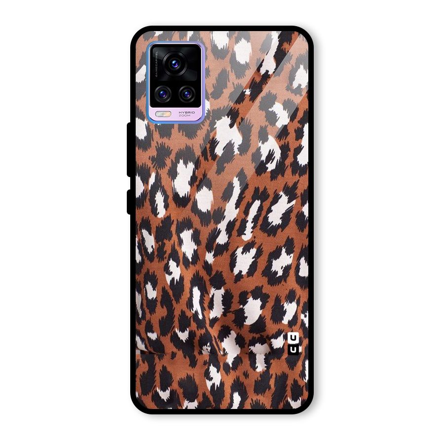 Leapord Design Glass Back Case for Vivo V20 Pro