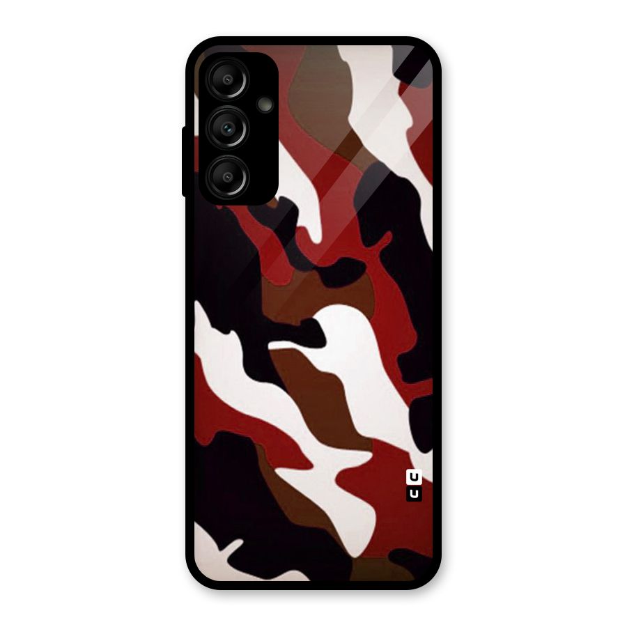 Leapord Pattern Glass Back Case for Galaxy A14 5G